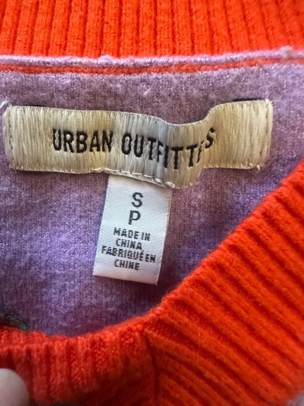 Urban Outfitters Strawberry Print Knit Vest Crop Top Purple & Red S - Picture 5 of 6